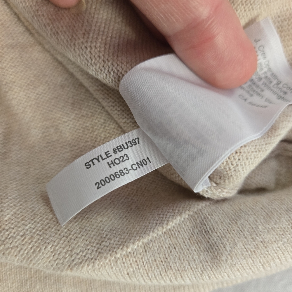 Crewcuts Girls Oatmeal Cotton Sweater  Silver Sequin Bow Design 8 - Picture 6 of 7